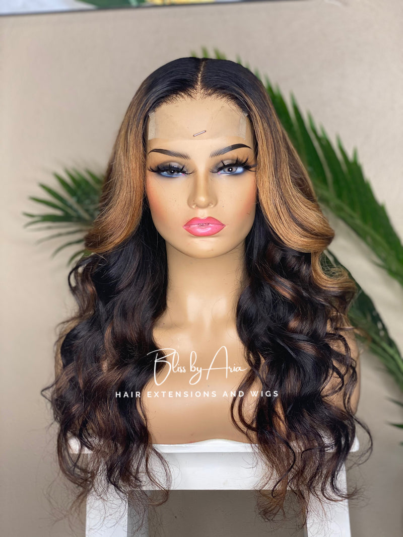 DIANA - Body Wave HD lace Closure Wig *Custom Highlights*  (Custom-Made)