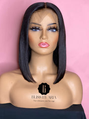 Straight Lace Frontal Bob Wig 150% Density  (Pre-Made)