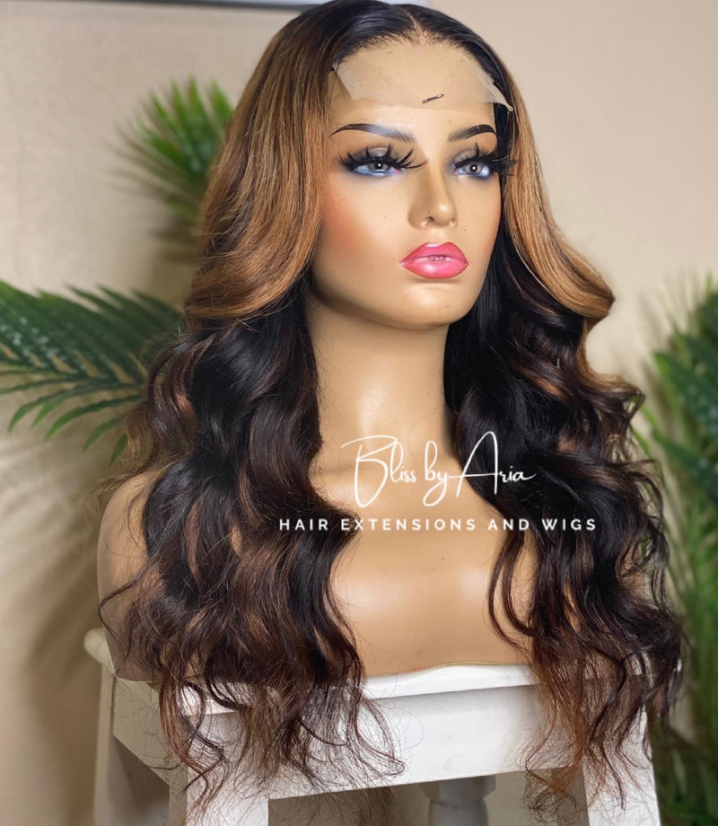 DIANA - Body Wave HD lace Closure Wig *Custom Highlights*  (Custom-Made)